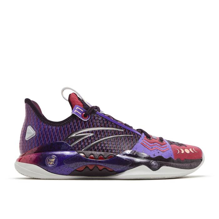 Anta 【 Kyrie Irving X Shock Wave 5 Pro \u0027Moon\u0027 Men Purple/Red 】 Kyrie カイリー Irving アービング ぼうぜん自失 Wave ウェーブ・ウェイブ 労働者階級 メンズ Purple 紫・パープル Red 赤・赤いこと