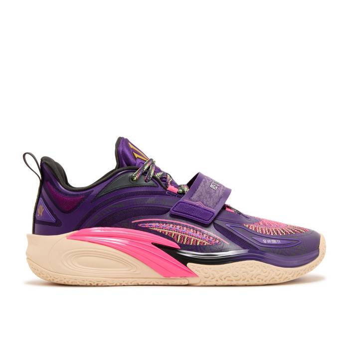 Anta 【 Kai 1 \u0027Artist On Court\u0027 Men Purple/Pink/Grey 】 メンズ Purple 紫・パープル pink サクラ色 薄墨色 薄墨色