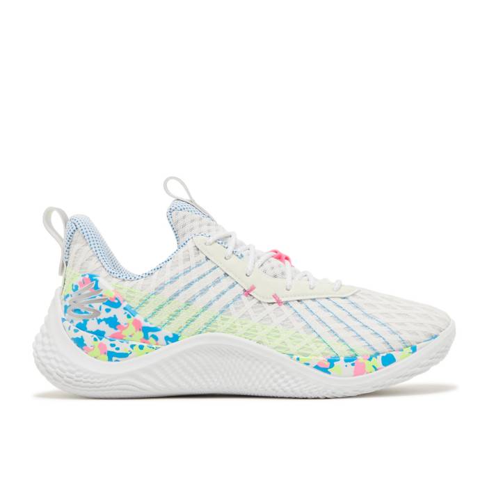 Curry Brand 【 Curry Flow 10 'Splash Party' Men White/Electric Blue/Metallic Silver 】 カリー フローレス メンズ 白色 ホワイト 青色 ブルー Silver 銀色・シルバー|スニケス