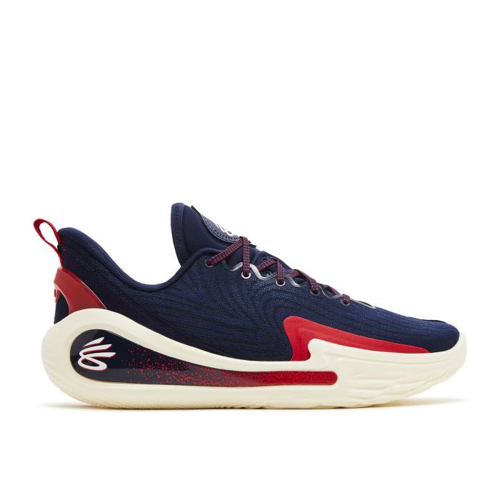 Curry Brand 【 Curry Flow 12 \u0027Podium Pack - Away\u0027 Men Midnight Navy/White/Red 】 カリー 流通受け答え メンズ 紺色 米国海軍 白いこと 白いこと Red 赤・赤いこと