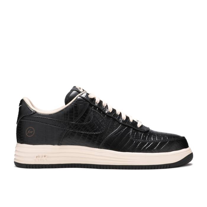 ナイキ Nike 【 Fragment Design X Lunar Force 1 Low Premium Sp \u0027Croc\u0027 Men Black/Black-Net 】 ルーナー・ルナー Premium 割り増し金 メンズ 黒いこと 黒いこと