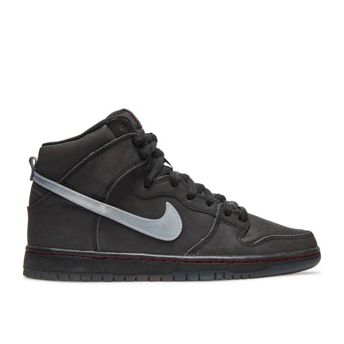 ナイキ Nike 【 Dunk High Premium Sb \u00273M\u0027 Men Black/Light Silver-Varsity Red 】 ダンク ご機嫌 Premium 割り増し金 エスビー メンズ 黒いこと 黒いこと Red 赤・赤いこと