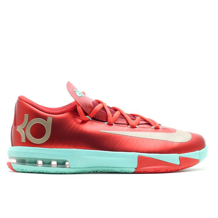 ナイキ Nike 【 Kd 6 ガウス \u0027Christmas\u0027 Youth Lt Crmsn/Mtlc Gld Grn-Grn Glw 】 お坊っちゃん キッズ