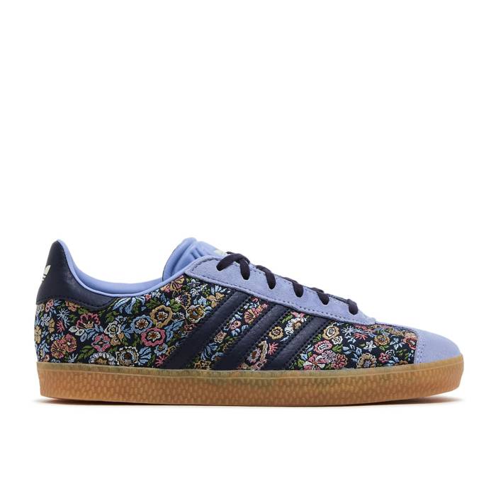 アディダス Adidas 【 Liberty London X Gazelle J \u0027Floral Embroidery\u0027 Youth Supplier Colour/Supplier Colour/Gum 】 ガゼル お坊っちゃん キッズ
