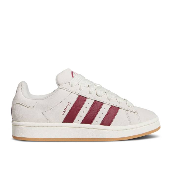 アディダス Adidas 【 Wmns Campus 00S 'Orbit Grey Collegiate Burgundy' Women Orbit Grey/Collegiate Burgundy/Gum 】 キャンパス 灰色 グレー レディース 灰色 グレー ワイン色・バーガンディー