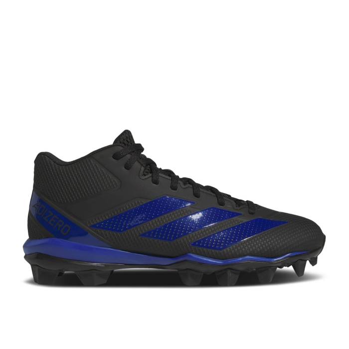 アディダス Adidas 【 Adizero Impact.2 Molded \u0027Black Royal Blue\u0027 Men Core Black/Royal Blue/Core Black 】 アディゼロ メンズ 中核グループ 黒いこと 黒いこと 青味 青色 メンズ靴-スニーカー