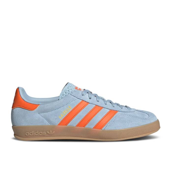 アディダス Adidas 【 Gazelle Indoor \u0027Wonder Blue Orange\u0027 Men Wonder Blue/Orange/Cloud White 】 ガゼル 青み 青色 メンズ 青み 青色 orange 橙・オレンジ色 白いこと 白いこと