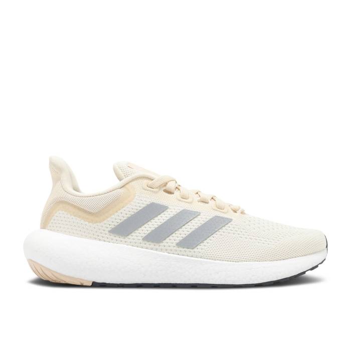 アディダス Adidas 【 Wmns Pureboost 22 \u0027Ecru Tint\u0027 Women Ecru Tint/Silver Metallic/Bliss Orange 】 レディース Silver しろがね色・しろがね色 orange 橙・オレンジ色