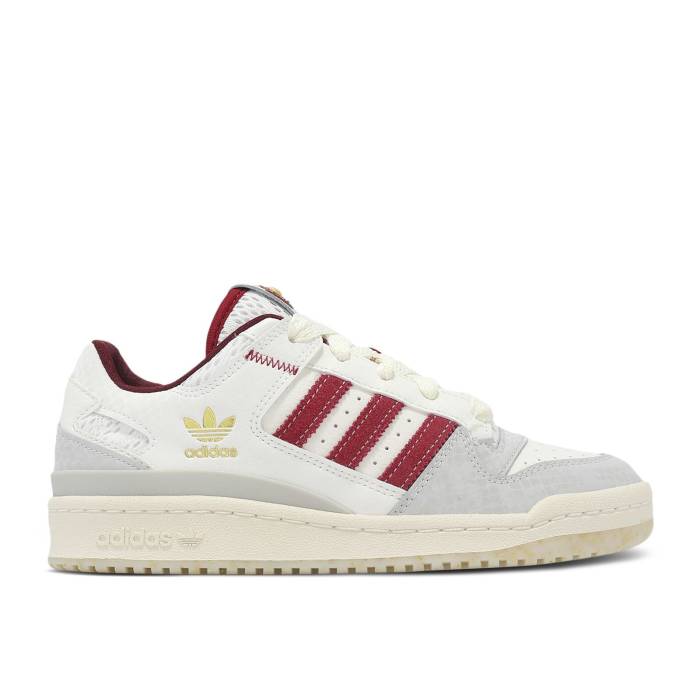 アディダス Adidas 【 Forum Low 塩素 \u0027Year Of The Snake\u0027 Men Cloud White/Shadow Red/Cream White 】 討論会 メンズ 白いこと 白いこと シャドー・シャドウ Red 赤・赤いこと 皮膚軟化剤