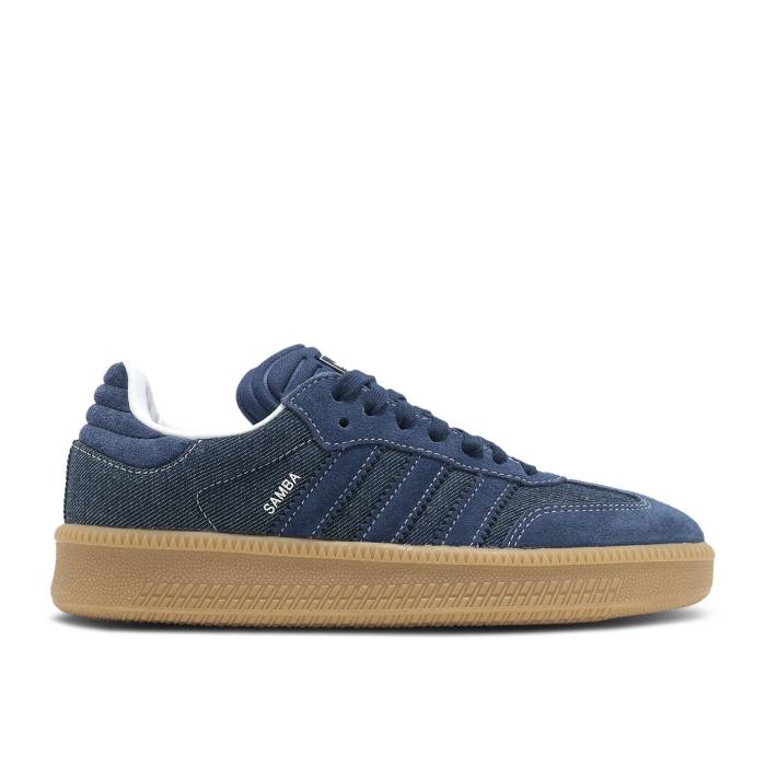 アディダス Adidas 【 Samba Xlg \u0027Night Indigo Denim\u0027 Men Night Indigo/Night Indigo/Cloud White 】 サンバ 藍色・インディゴ メンズ ナイト爵 藍色・インディゴ 白いこと 白いこと