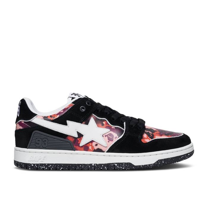ベイプ Bape 【 Sk8 Sta #3 \u0027Map Camo Pack - Black\u0027 Men Black 】 合鴨柄 メンズ 黒いこと 黒いこと