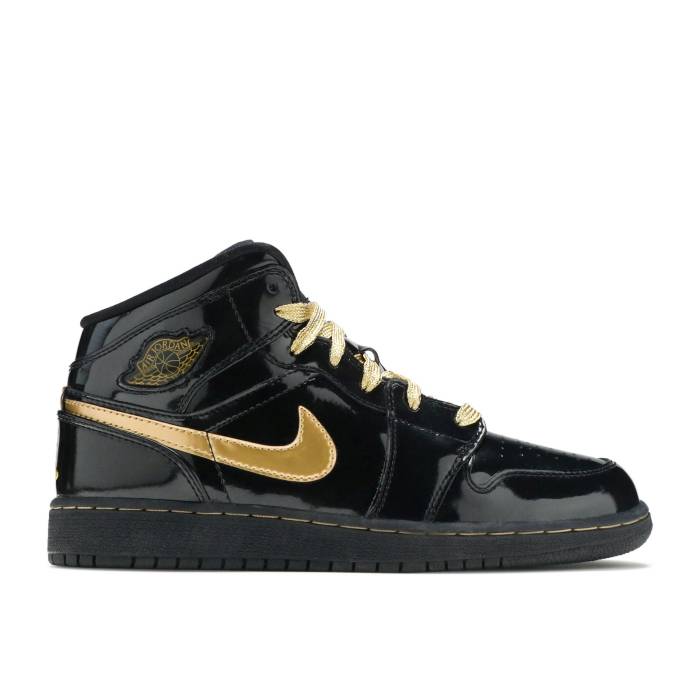 ナイキ エアジョーダン Air Jordan 【 Jordan 1 Phat ガウス \u0027Black Metallic Gold\u0027 Youth Black/Metallic Gold 】 ファット お坊っちゃん キッズ 黒いこと 黒いこと ゴールド