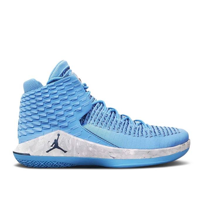 ナイキ エアジョーダン Air Jordan 【 Jordan 32 \u0027Unc - Solid Outsole\u0027 Men University Blue/College Navy 】 益荒男 メンズ 青碧 青碧 分科大学 紺色 米国海軍