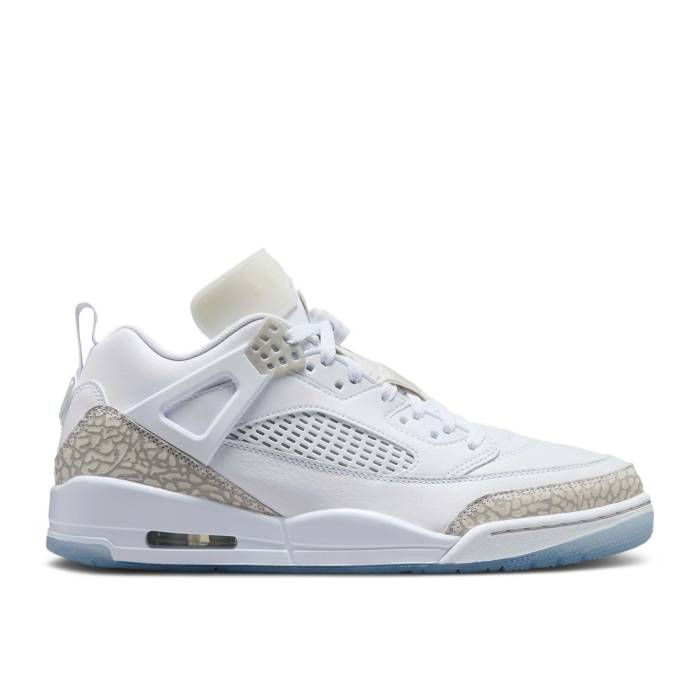 ナイキ　エアジョーダン Air Jordan 【 Jordan Spizike Low 'White Neutral Grey' Men White/Metallic Silver/Barely Blue/Neutral Grey 】 メンズ 白色 ホワイト Silver 銀色・シルバー 青色 ブルー 灰色 グレー