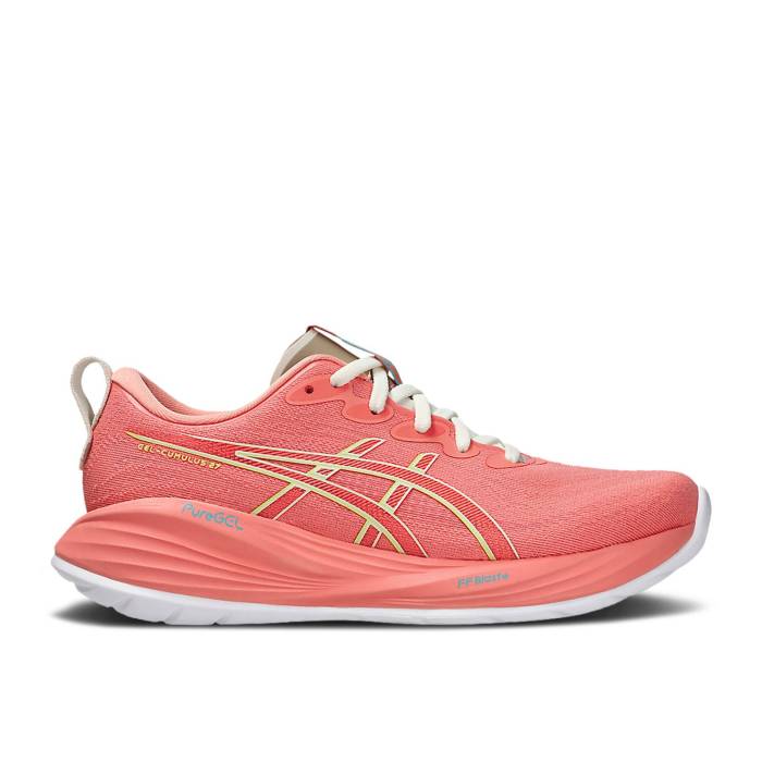 アシックス Asics 【 Wmns Gel Cumulus 27 \u0027Guava\u0027 Women Guava/Lime Green 】 レディース 菩提樹 green 緑・緑であること