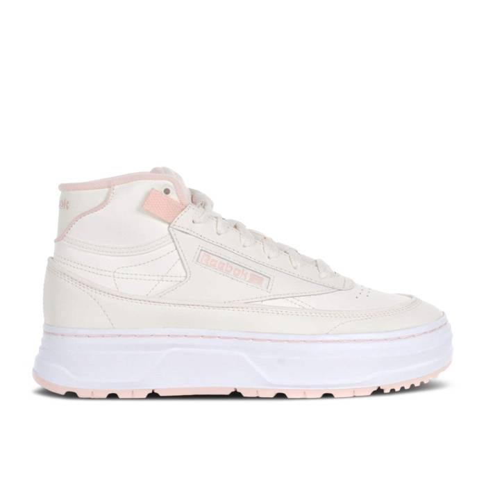 リーボック Reebok 【 Wmns Club C Geo Mid \u0027Chalk Posh Pink\u0027 Women Chalk/Chalk/Posh Pink 】 野球クラブ ミッド レディース pink サクラ色