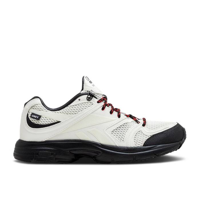 リーボック Reebok 【 Obey X Premier Road Plus 6 Ltd 'Chalk' Men Chalk/Black/Red 】 オベイ プレミアム LTD エルティーディー メンズ 黒色 ブラック Red 赤・レッド画像
