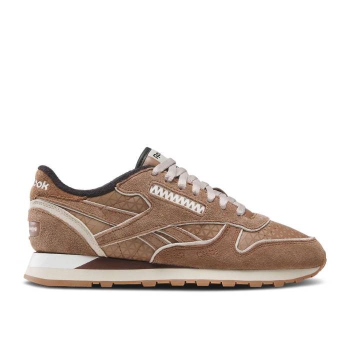リーボック Reebok 【 White Mountaineering X Classic Leather \u0027Brown\u0027 Men Brown/Brown/Brown 】 白いこと 白いこと 古典派音楽 なめし革 メンズ 赤銅色 赤銅色