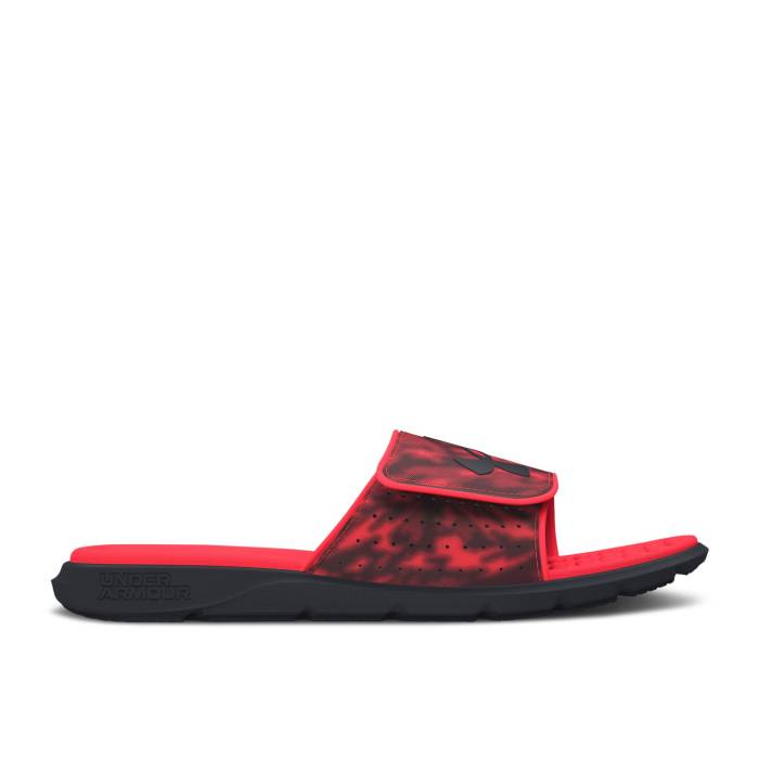 アンダーアーマー Under Armour 【 Ignite Pro Graphic Strap Slide 'Black Red' Men Black/Black 】 イグナイト プロ グラフィック ストラップ Slide サンダル メンズ 黒色 ブラック｜スニケス