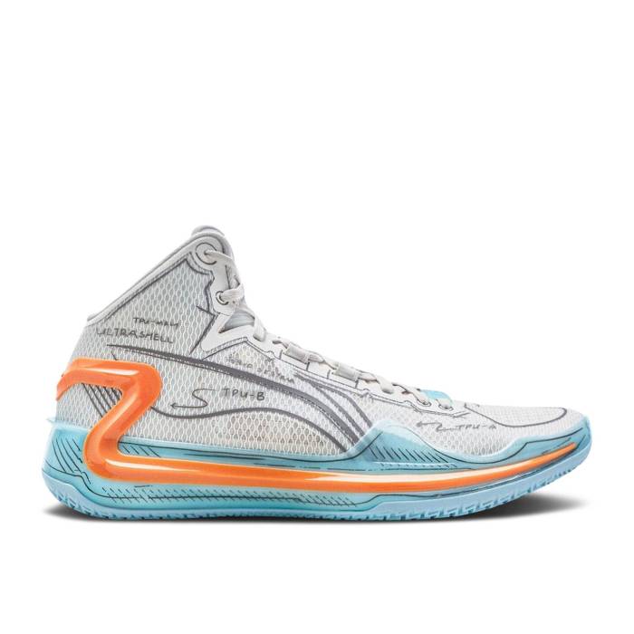 リーニン Li-Ning 【 Liren 4 'Manuscript' Men White/Blue/Grey 】 メンズ 白色 ホワイト 青色 ブルー 灰色 グレー