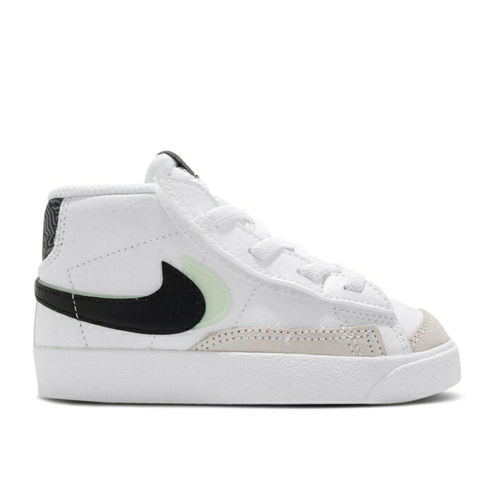 ナイキ Nike 【 Blazer Mid \u002777 Se Td \u0027Double Swoosh - White Vapor Green\u0027 Infant White/Vapour Green/Smoke Grey/Black 】 ブレイザー ミッド Swoosh スウッシュ・スウォッシュ 白いこと 白いこと もの言う花 白いこと 白いこと green 緑・
