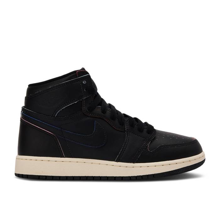 ナイキ エアジョーダン Air Jordan 【 Jordan 1 Retro High Og ガウス \u0027Self Expression\u0027 Youth Black/Black/Summit White 】 レトロ ご機嫌 御坊っちゃん キッズ 黒いこと 黒いこと 白いこと 白いこと キッズ・ベビー・マタニティ-靴-キッズファッション