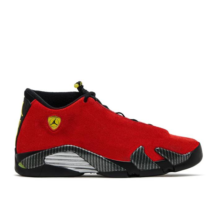 ナイキ エアジョーダン Air Jordan 【 Jordan 14 Retro ガウス \u0027Ferrari\u0027 2025 Youth Challenge Red/Black/Vibrant Yellow/Anthracite 】 レトロ お坊っちゃん キッズ Red 赤・赤いこと 黒いこと 黒いこと yellow 黄味がかった・黄色