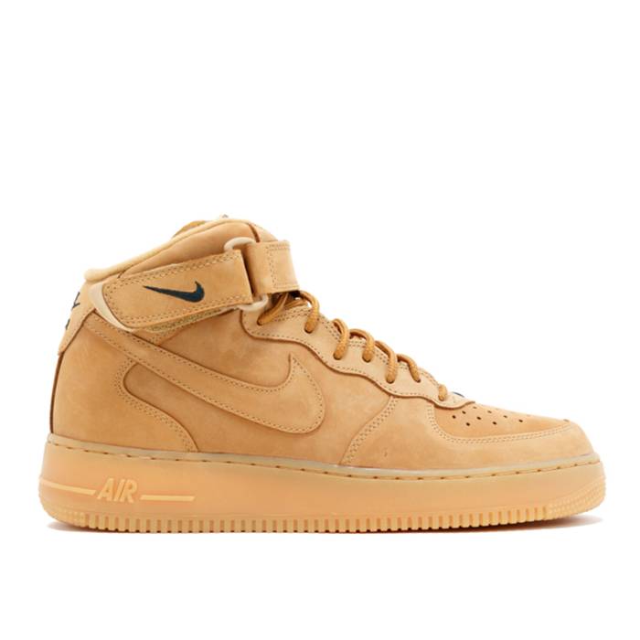 ナイキ Nike 【 Air Force 1 Mid 07 Premium Qs Flax Men Flax/Flax-Outdoor Green 】 ミッド Premium プレミアム メンズ green 緑・グリーン