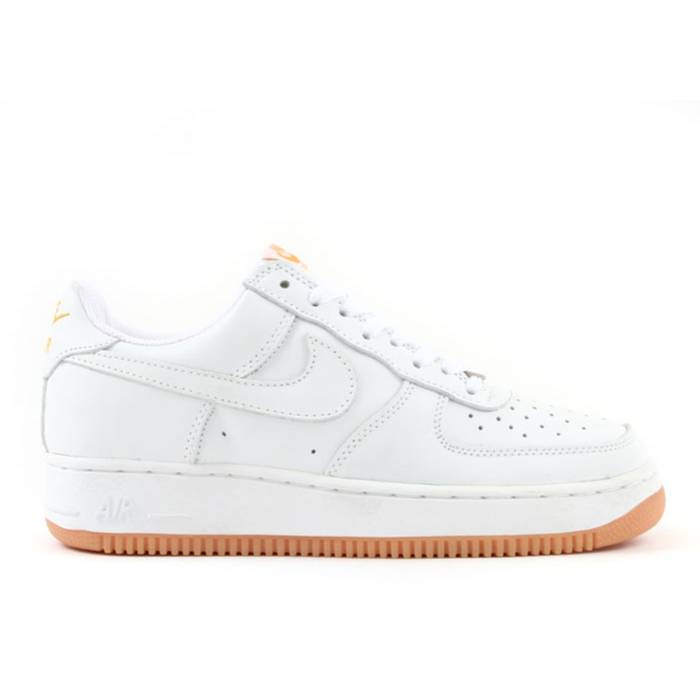 ナイキ Nike 【 Air Force 1 Men White/White-Canyon Gold (Gum O/S) 】 メンズ 白いこと 白いこと ゴールド