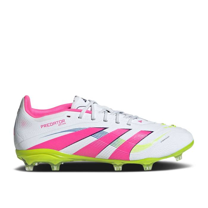アディダス Adidas 【 Predator 24 Elite Fg K \u0027Celestial Victory Pack\u0027 Youth Cloud White/Lucid Pink/Lucid Lemon 】 プレデター エリート Victory 制覇 お坊っちゃん キッズ 白いこと 白いこと pink サクラ色