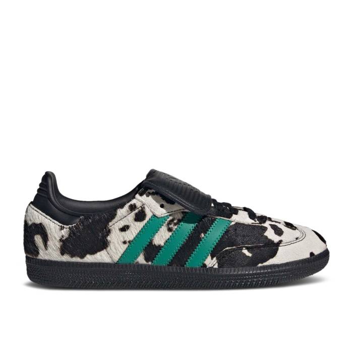 アディダス Adidas 【 Wmns Samba Lt \u0027Cow Print Pack - Black White\u0027 Women Core Black/Lucid Blue/Gold Metallic 】 サンバ 黒いこと 黒いこと レディース 中核グループ 黒いこと 黒いこと 青み 青色 ゴールド