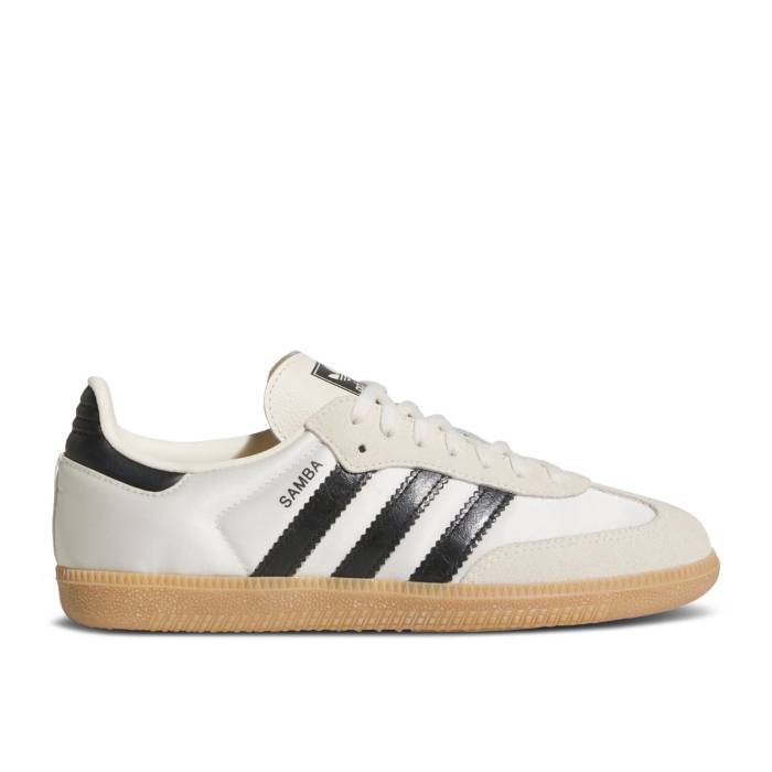 アディダス Adidas 【 Samba Og J \u0027Cream Black Satin\u0027 Youth Cream White/Core Black/Gum 】 サンバ 黒いこと 黒いこと お坊っちゃん キッズ 皮膚軟化剤 白いこと 白いこと 中核グループ 黒いこと 黒いこと
