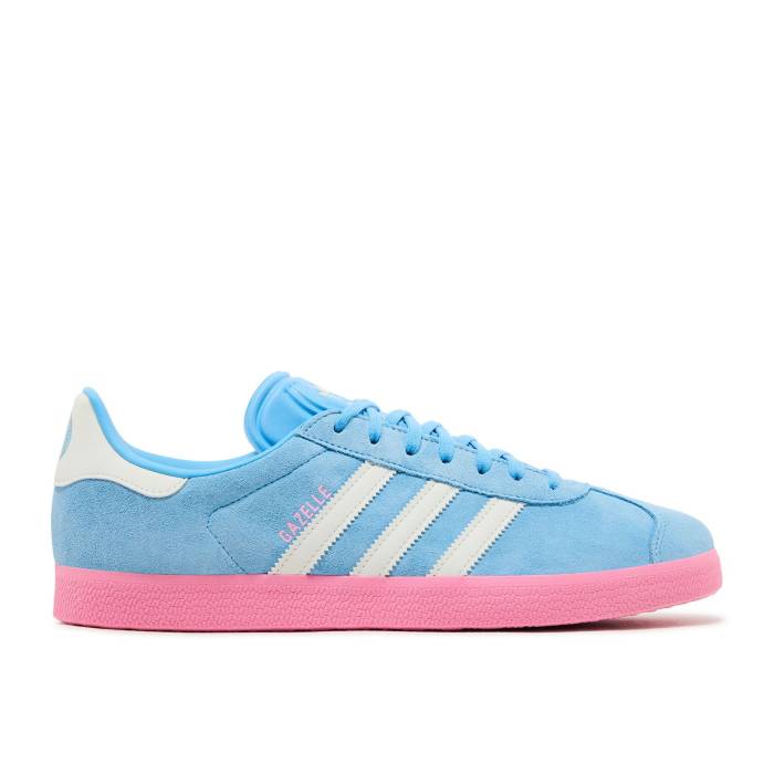 アディダス Adidas 【 Inter Miami Cf X Gazelle \u0027Third Kit\u0027 Men Semi Blue Burst/White Tint/Bliss Pink 】 インテル マイアミ ガゼル メンズ 青味 青み 張りさける 白いこと 白いこと pink サクラ色