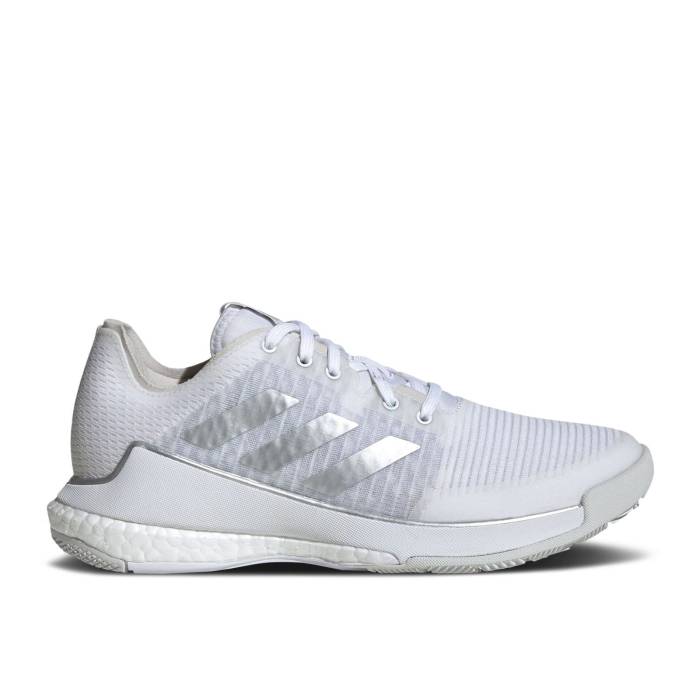 アディダス Adidas 【 Wmns Crazyflight \u0027White Silver Metallic\u0027 Women Cloud White/Silver Metallic/Grey One 】 Silver しろがね色・しろがね色 レディース 白いこと 白いこと Silver しろがね色・しろがね色 薄墨色 薄墨色