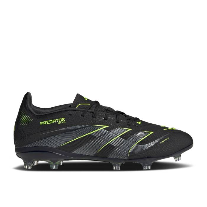 アディダス Adidas 【 Predator Elite Fg K \u0027Electric Stealth Pack\u0027 Youth Core Black/Iron Metallic/Lucid Lemon 】 プレデター エリート ステルス お坊っちゃん キッズ 中核グループ 黒いこと 黒いこと