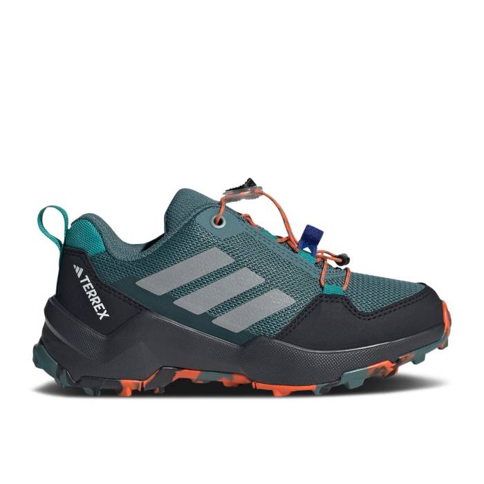 アディダス Adidas 【 Terrex Ax4S K \u0027Speed Lace - Preloved Teal\u0027 Youth Preloved Teal/Matte Silver/Semi Impact Orange 】 お坊っちゃん キッズ Silver しろがね色・しろがね色 差しひびき orange 橙・オレンジ色