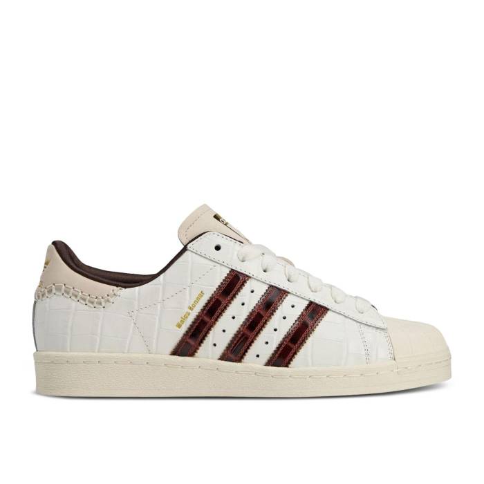 アディダス Adidas 【 Wales Bonner X Superstar \u0027Croc - Fox Brown\u0027 Men Wonder White/Fox Brown/Wonder White 】 Superstar はやりっ児 稲荷 メンズ 白いこと 白いこと 稲荷 赤銅色 赤銅色