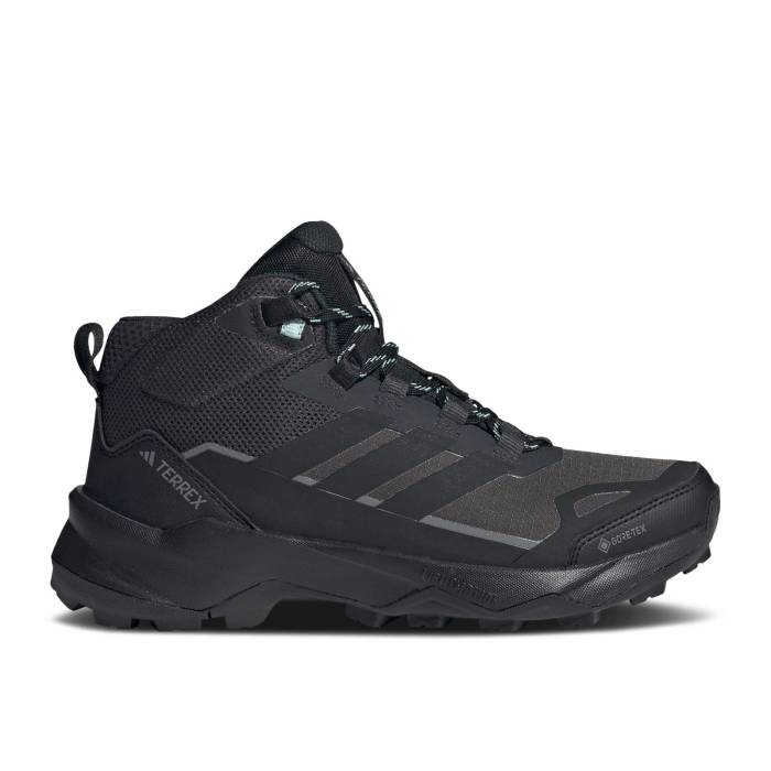 アディダス Adidas 【 Wmns Terrex Skychaser Ax5 Mid Gore-Tex \u0027Carbon Black\u0027 Women Carbon/Core Black/Semi Flash Aqua 】 ミッド ゴアテックス レディース 炭素 中核グループ 黒いこと 黒いこと アクア
