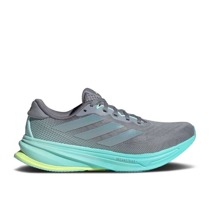アディダス Adidas 【 Wmns Supernova Rise 2 \u0027Grey Flash Aqua\u0027 Women Grey/Magic Grey Met/Flash Aqua 】 スーパーノバ・ノヴァ ライズ レディース 薄墨色 薄墨色 神通力 アクア
