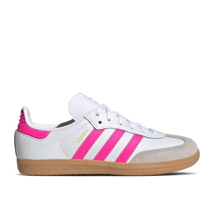 アディダス Adidas 【 Samba Og C \u0027White Lucid Pink\u0027 Youth Footwear White/Lucid Pink/Gum 】 サンバ お坊っちゃん キッズ 白いこと 白いこと pink サクラ色