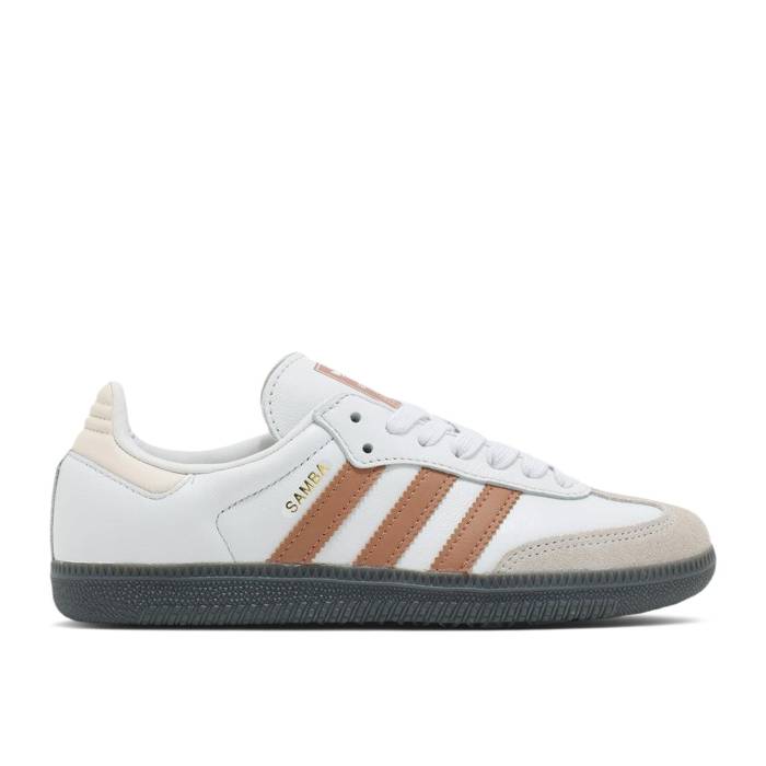 アディダス Adidas 【 Wmns Samba Og \u0027Crystal White Clay Strata\u0027 Women Crystal White/Clay Strata/Gold Metallic 】 サンバ 白いこと 白いこと レディース 白いこと 白いこと ゴールド