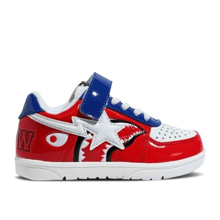 ベイプ Bape 【 Sta Low Kids \u0027Red Shark Face\u0027 Youth Red 】 シャーク お坊っちゃん キッズ Red 赤・赤いこと
