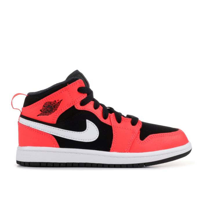 ナイキ エアジョーダン Air Jordan 【 Jordan 1 Mid Ps \u0027Black Infrared 23\u0027 Youth Black/Infrared 23/White 】 ミッド お坊っちゃん キッズ 黒いこと 黒いこと 白いこと 白いこと