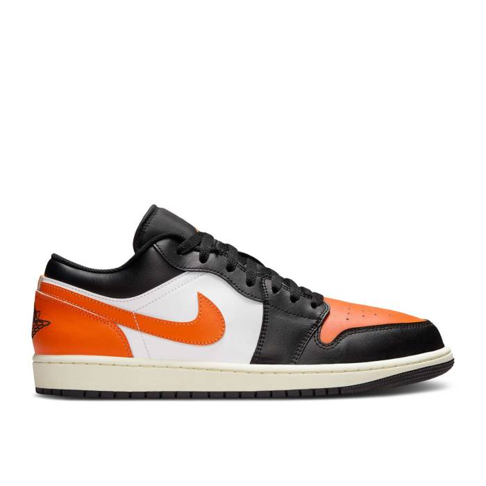 ナイキ エアジョーダン Air Jordan 【 Jordan 1 Low hattered Backboard Alternate Men Black/Starfish/White/Sail 】 メンズ 黒色 ブラック 白色 ホワイト
