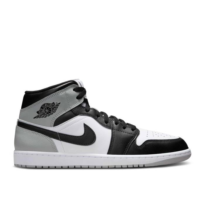 ナイキ エアジョーダン Air Jordan 【 Jordan 1 Mid Barons Men White/Black/Light Smoke Grey 】 ミッド メンズ 白色 ホワイト 黒色 ブラック 灰色 グレー