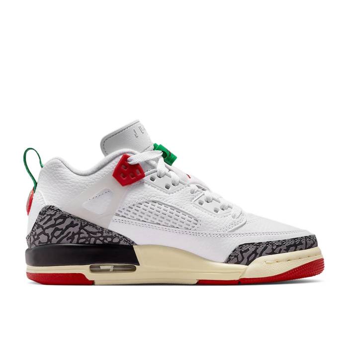ナイキ エアジョーダン Air Jordan 【 Jordan Spizike Low ガウス \u0027White\u0027 Youth White/Coconut Milk/Black/Varsity Red 】 お坊っちゃん キッズ 白いこと 白いこと 黒いこと 黒いこと Red 赤・赤いこと