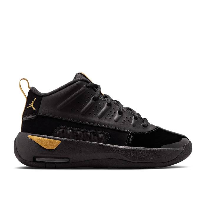 ナイキ エアジョーダン Air Jordan 【 Jordan Max Aura 7 ガウス \u0027Black/Black/Metallic Gold\u0027 Youth Black/Black/Metallic Gold 】 マックス 佇まい お坊っちゃん キッズ 黒いこと 黒いこと ゴールド