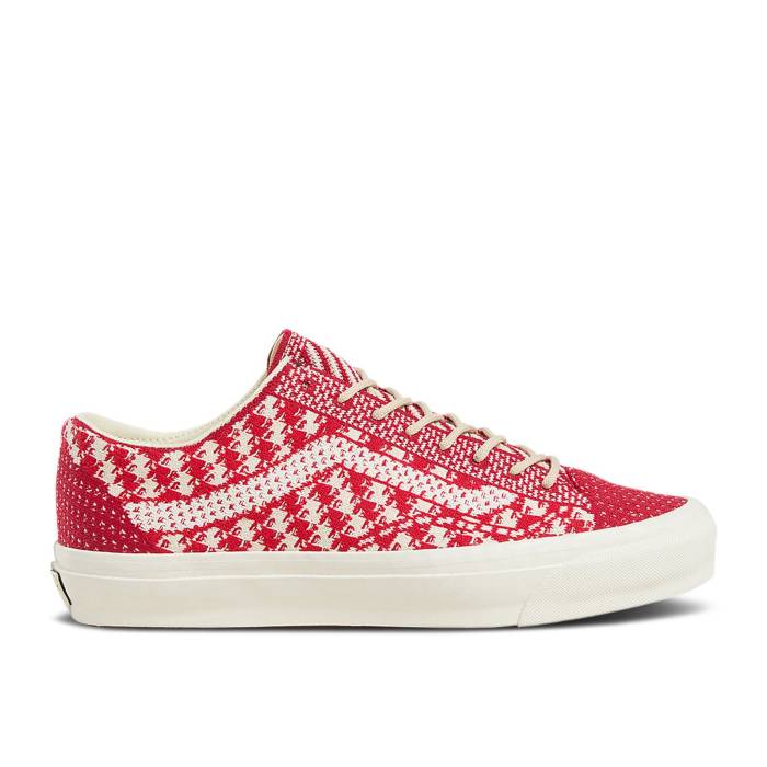 ヴァンズ Vans 【 Old Skool 36 Engineered Knit \u0027Chili Pepper\u0027 Men Chili Pepper Red/White 】 編み物 メンズ Red 赤・赤いこと 白いこと 白いこと