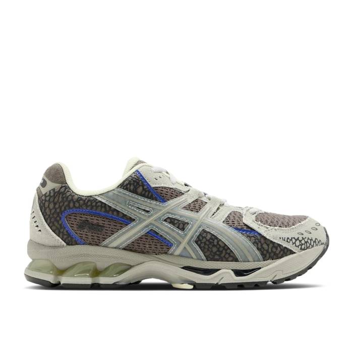 アシックス Asics 【 Eighteen East X Gel Nimbus 10.1 \u0027A Study On Speed\u0027 Men Brown/Grey/Silver/Blue 】 メンズ 赤銅色 赤銅色 薄墨色 薄墨色 Silver しろがね色・しろがね色 青味 青み