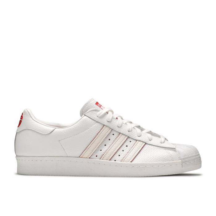 アディダス Adidas 【 Superstar 80S \u0027Cny\u0027 Men White/Red 】 Superstar はやりっ児 メンズ 白いこと 白いこと Red 赤・赤いこと